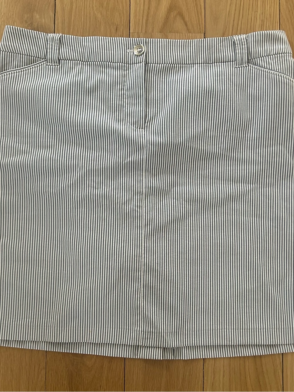 Charter Club Blue/Grey Pinstriped Skort
